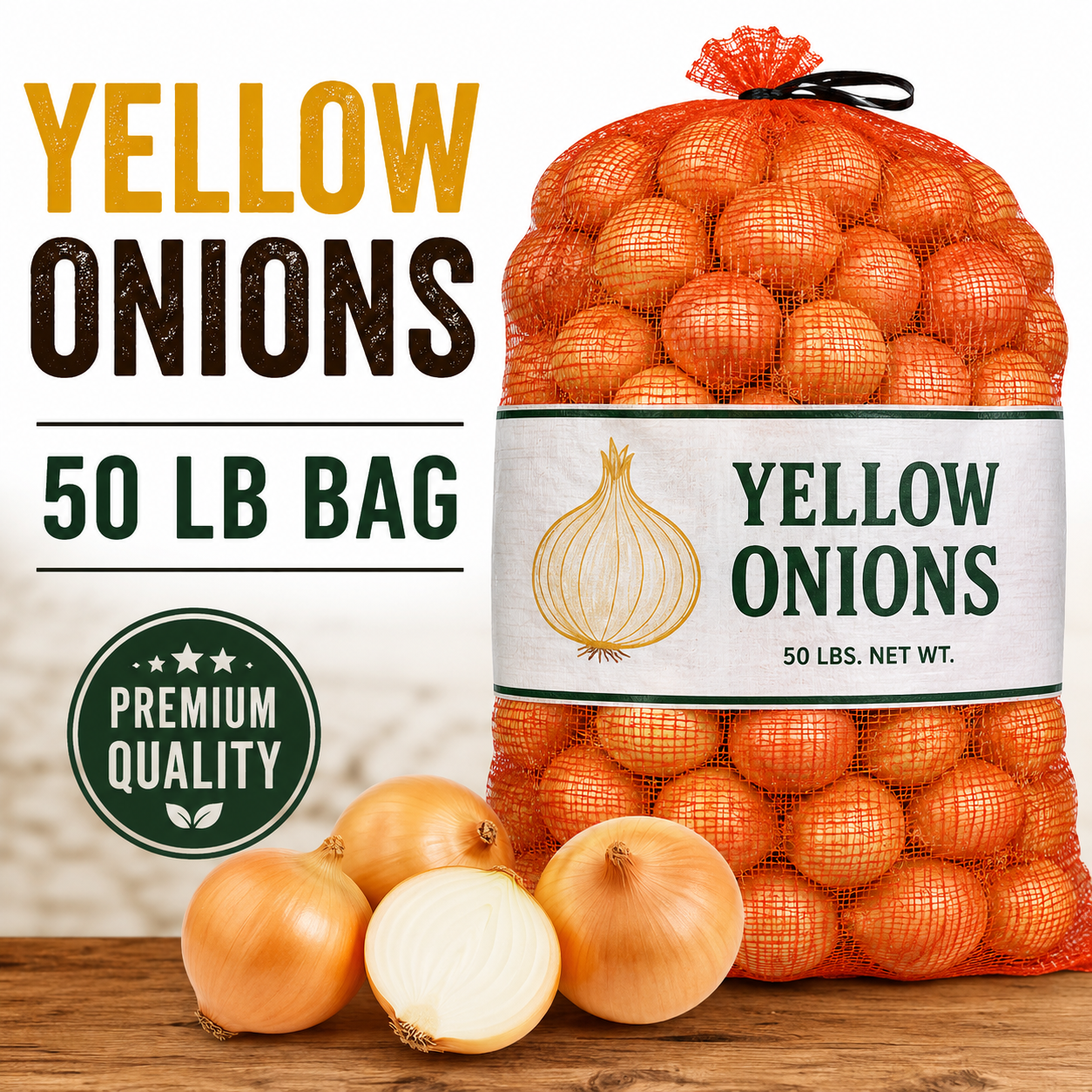 Yellow Onions – 50 lb Bag | Bulk Fresh Onions