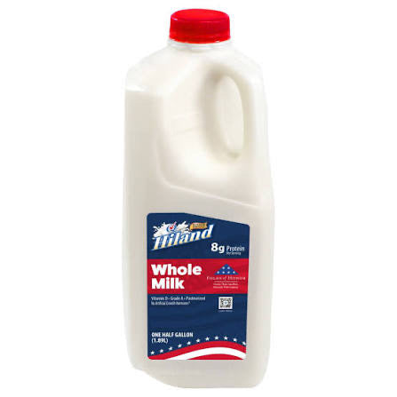 Hiland Whole Milk 1/2 Gal
