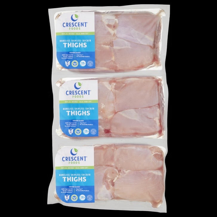 Crescent Halal Bonless Chicken Thighs – 20lb