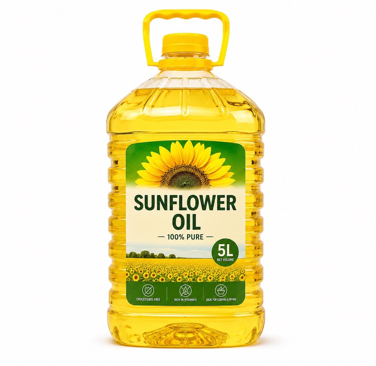 Pure Sunflower Oil 5L – Premium Cooking Oil for Frying, Baking & Everyday Use