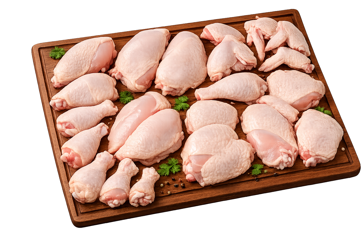 Halal Whole Chicken, Cut Up – 10lb Wholesale Box, Butcher-Prepared Ready to Cook