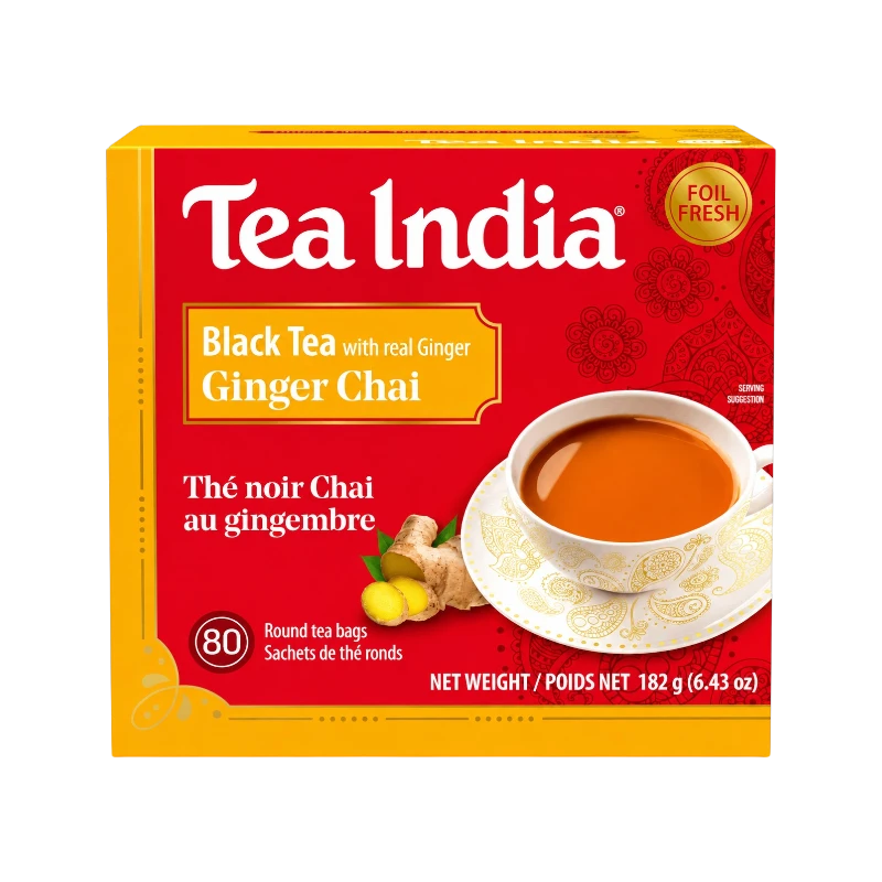 TEA INDIA GINGER TEA BAG 80 COUNT