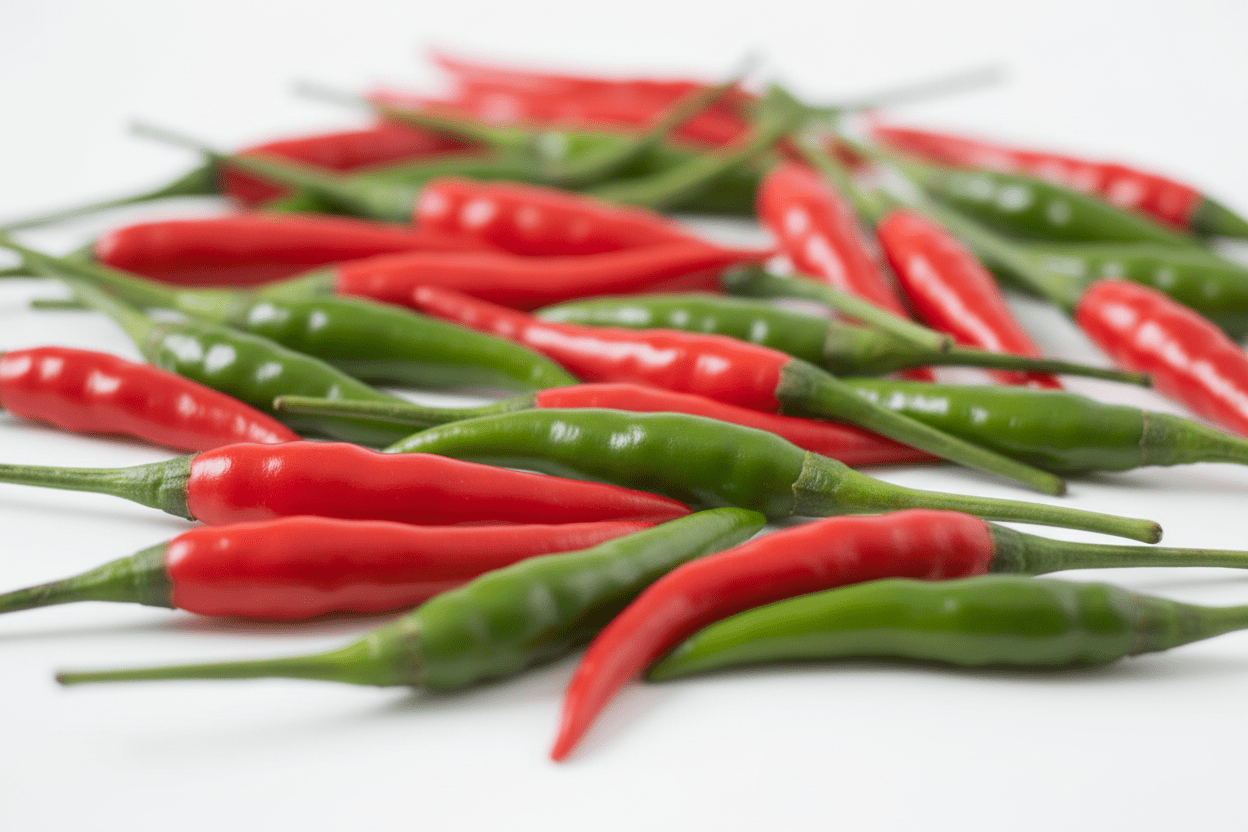 thin thai chilli peppers