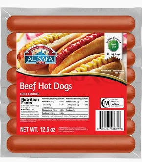 Al-Safa Beef Hot Dogs 8pc