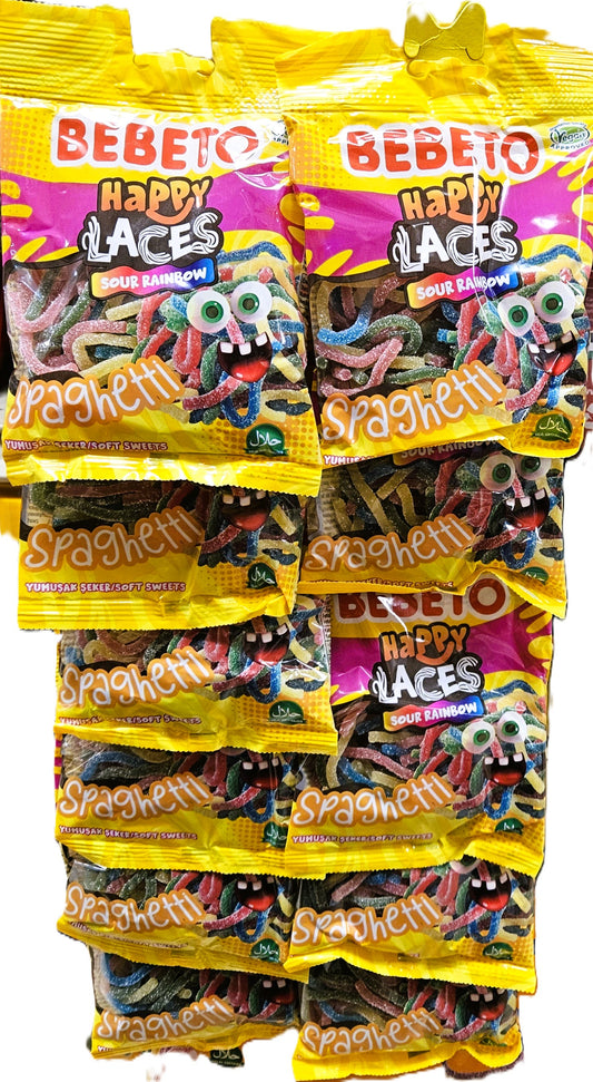 Bebeto Laces Mandarin and Rasberry