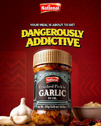 National Crushed Garlic Pickle 370g