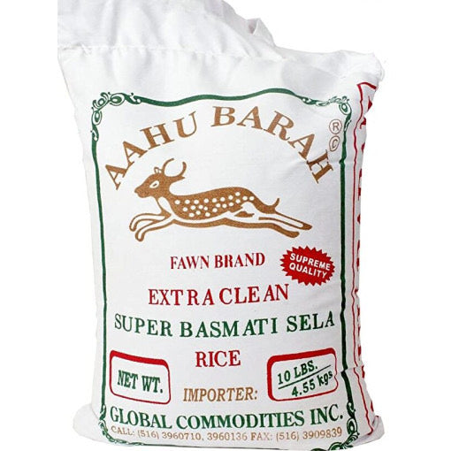 Aahu Barah Fawn Brand Extra Clean Super Basmati Sela Rice – 10 Lb