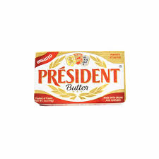 Président Unsalted Butter 7oz – Imported French Butter for Cooking & Baking