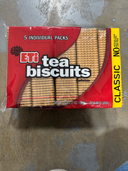 ETI Classic Tea Biscuits – 5 Individual Packs, 2.2 lb (1000g)
