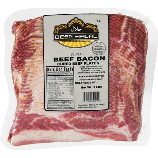Zabiha Halal Beef Breakfast Strips – 5 lb