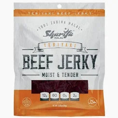 Sharifa Halal Teriyaki Beef Jerky – Moist & Tender, High Protein (2.85 oz / 80g)
