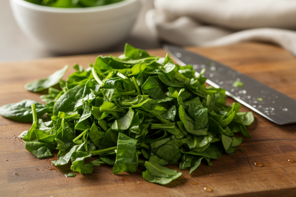 chopped spinach