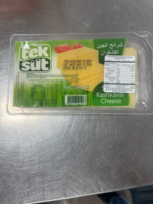 Teksut Sliced Kashkaval Cheese 200g