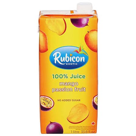 Rubicon Exotic 100% Mango & Passion Fruit Juice 1 Litre – No Added Sugar