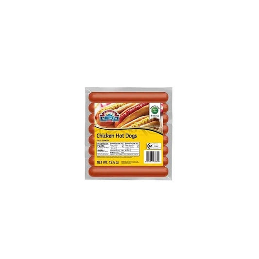 Al Safa Halal Chicken Hot Dogs – Fully Cooked, 8 Count (12.6 oz)