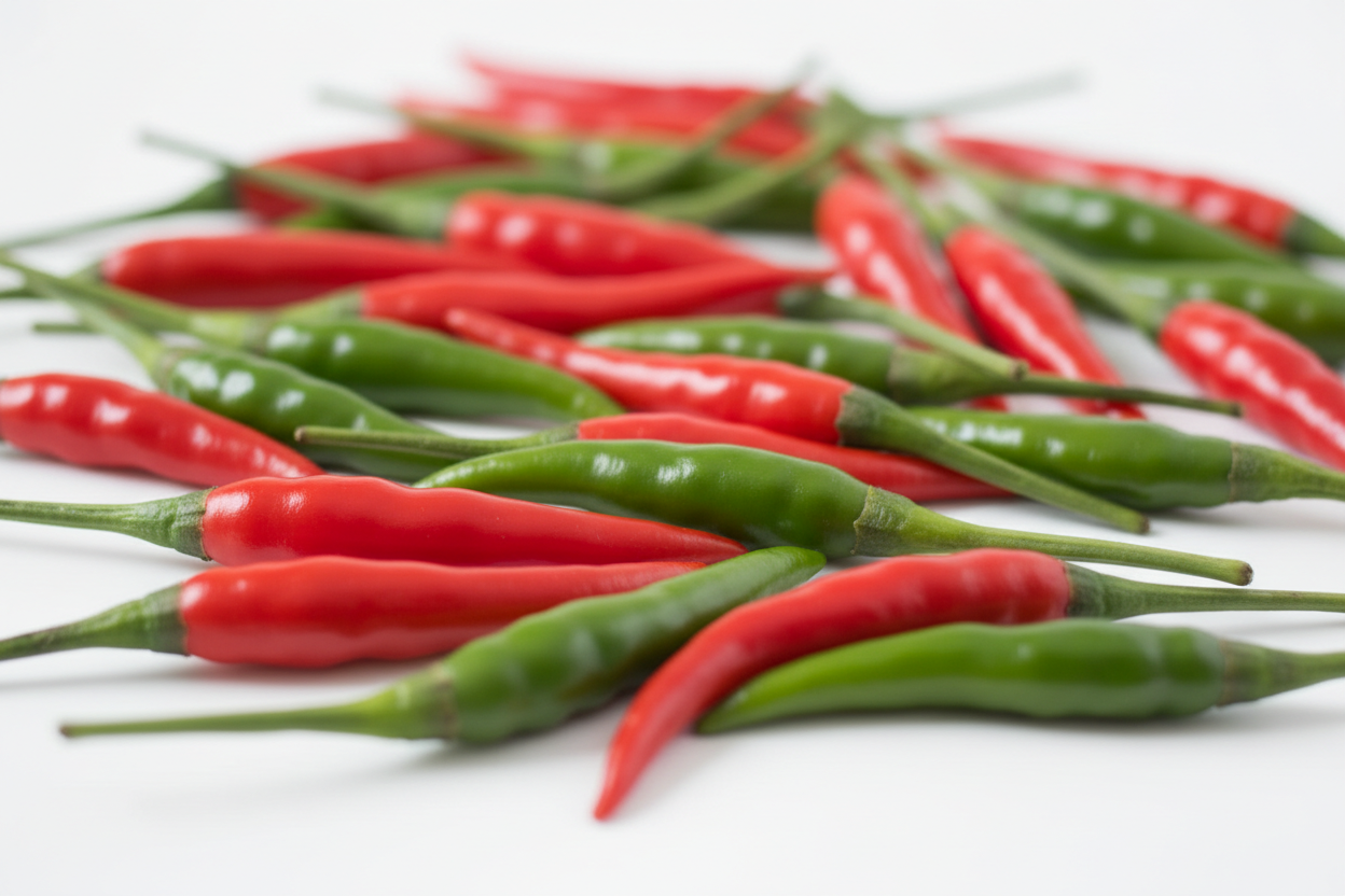 thin thai chilli peppers