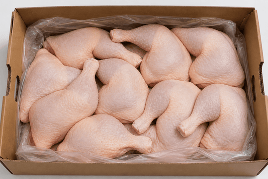 Wholesale Zabiha Chicken Leg Quarter Box 40lb - As is