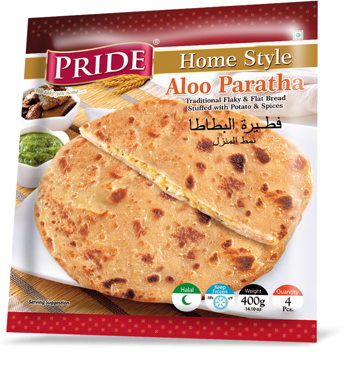 Pride Aloo Paratha (4pc)