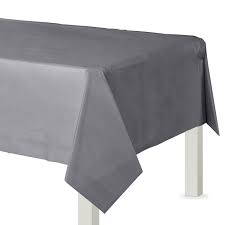 Tablecover Plastic Silver/Gray 54 x 108in