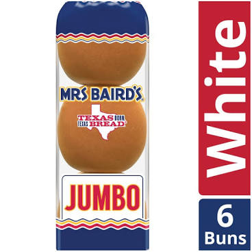 Mrs Baird's Jumbo Hamburger Buns