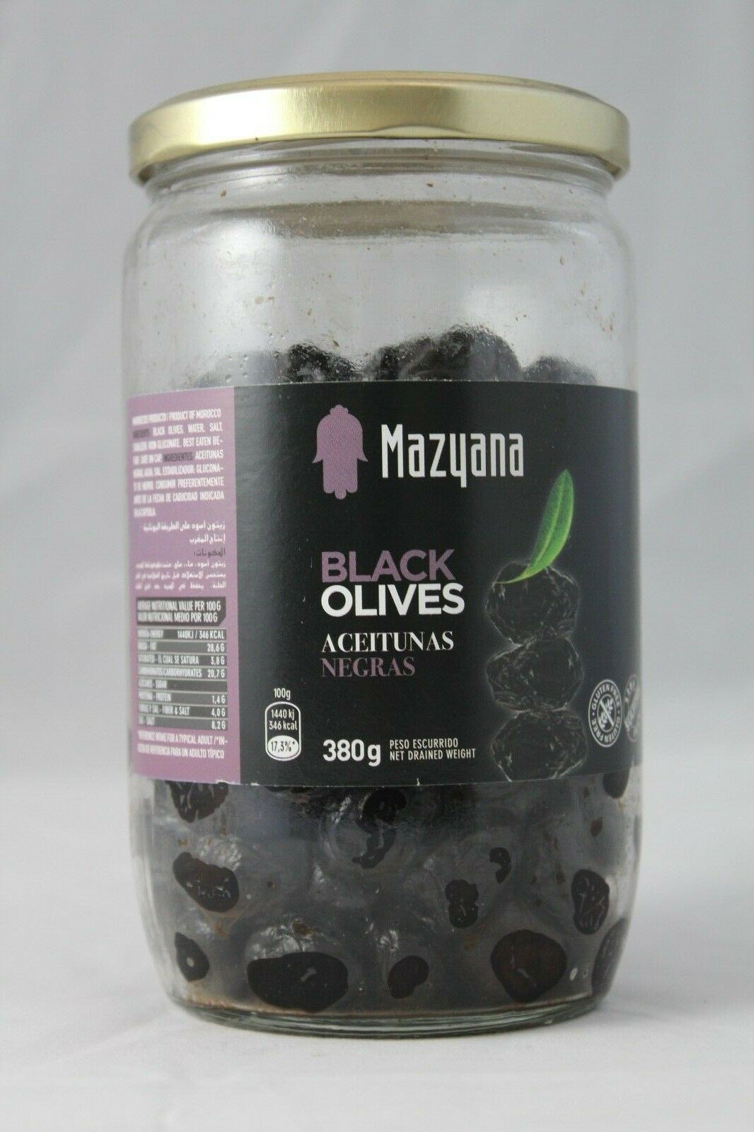 MAZYANA BLACK OLIVES 380G